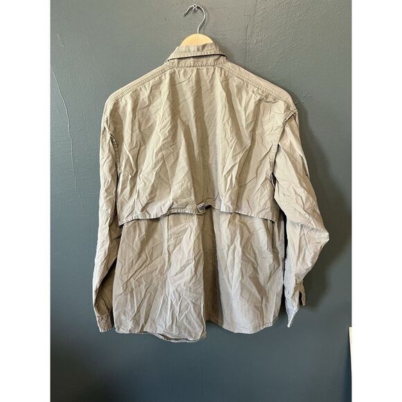Columbia PFG Mens Y2K Beige Long Sleeve Outdoor Button Up Shirt Size Large - Picture 2 of 3